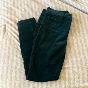Size 25 LOFT corduroy pants (dark green)